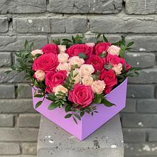 Цветочная композиция из Розы в коробке в Спасское Нижегородская область