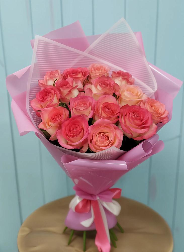 Букет 15 Розовых роз Равель в Спасское Нижегородская область