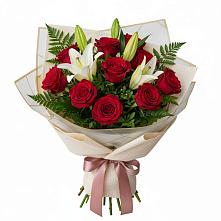 Букет цветов из:  Лилии и Розы в Спасское Нижегородская область