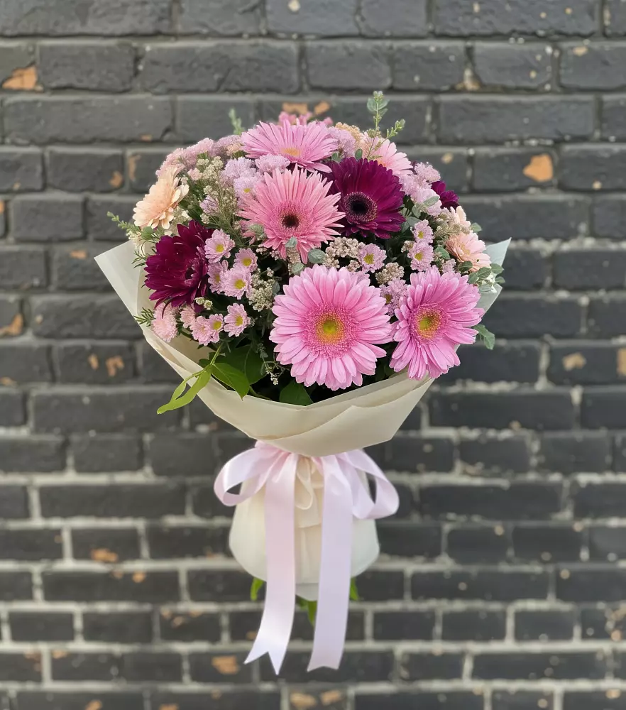 Букет цветов из: Герберы и Хризантемы в Спасское Нижегородская область