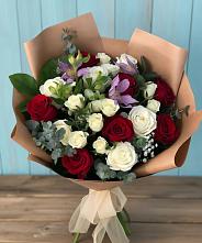Букет цветов из:  Розы и Альстромерии в Спасское Нижегородская область