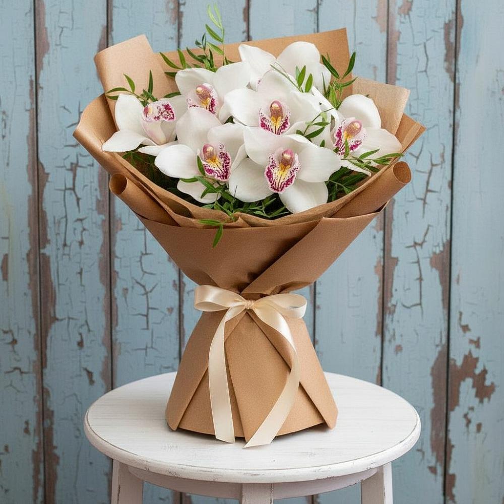 Букет цветов из: Орхидеи и Розы в Спасское Нижегородская область