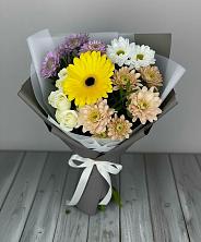 Букет цветов из:  Розы, Герберы и Хризантемы в Спасское Нижегородская область