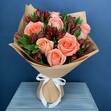 Букет цветов из:  Розы и Альстромерии в Спасское Нижегородская область