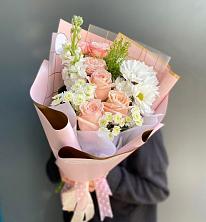 Букет цветов из:  Хризантемы и Розы в Спасское Нижегородская область