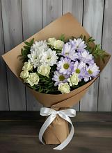 Букет цветов из:  Хризантемы и Розы в Спасское Нижегородская область