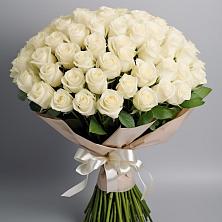 Букет 101 беля роза Белоснежка в Спасское Нижегородская область