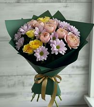 Букет цветов из:  Хризантемы и Розы #REPLACE_PRED# Спасское Нижегородская область