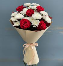 Букет цветов из:  Розы и Хризантемы в Спасское Нижегородская область