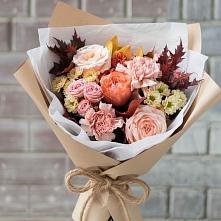 Букет цветов из:  Гвоздики, Хризантемы и Розы в Спасское Нижегородская область