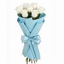 Букет 7 белых роз Проуд #REPLACE_PRED# Спасское Нижегородская область