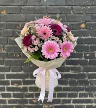 Букет цветов из:  Герберы и Хризантемы в Спасское Нижегородская область