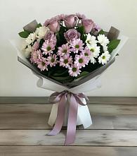 Букет цветов из:  Хризантемы и Розы в Спасское Нижегородская область