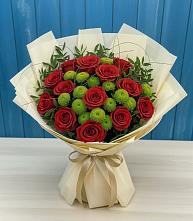 Букет цветов из:  Розы и Хризантемы #REPLACE_PRED# Спасское Нижегородская область