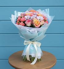 Букет цветов из:  Хризантемы и Розы в Спасское Нижегородская область